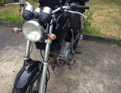 Sachs Roadster 650 gepackt für 3 Wochen Norwegen